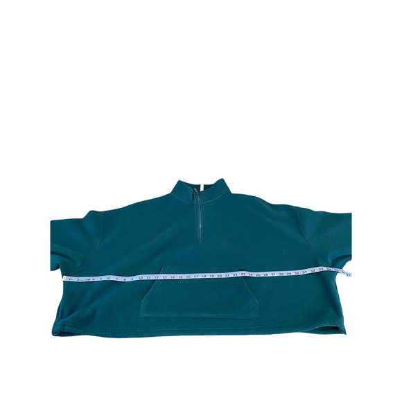 Fabletics Teal Half-Zip Sweatshirt - Picture 7 of 9